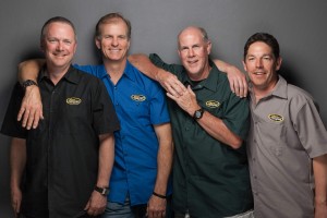Team San Diego — Kim, Steve, Gene and Don — wearing Zion Cycles new Shop Shirts